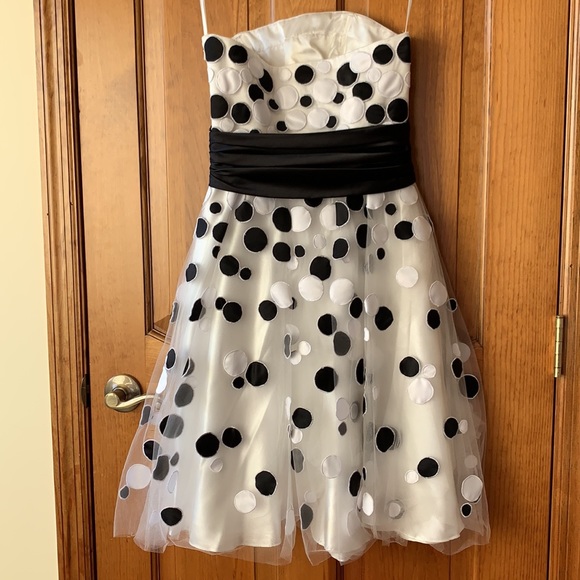 Sean Couture Strapless Polkadot Dress - Picture 4 of 6